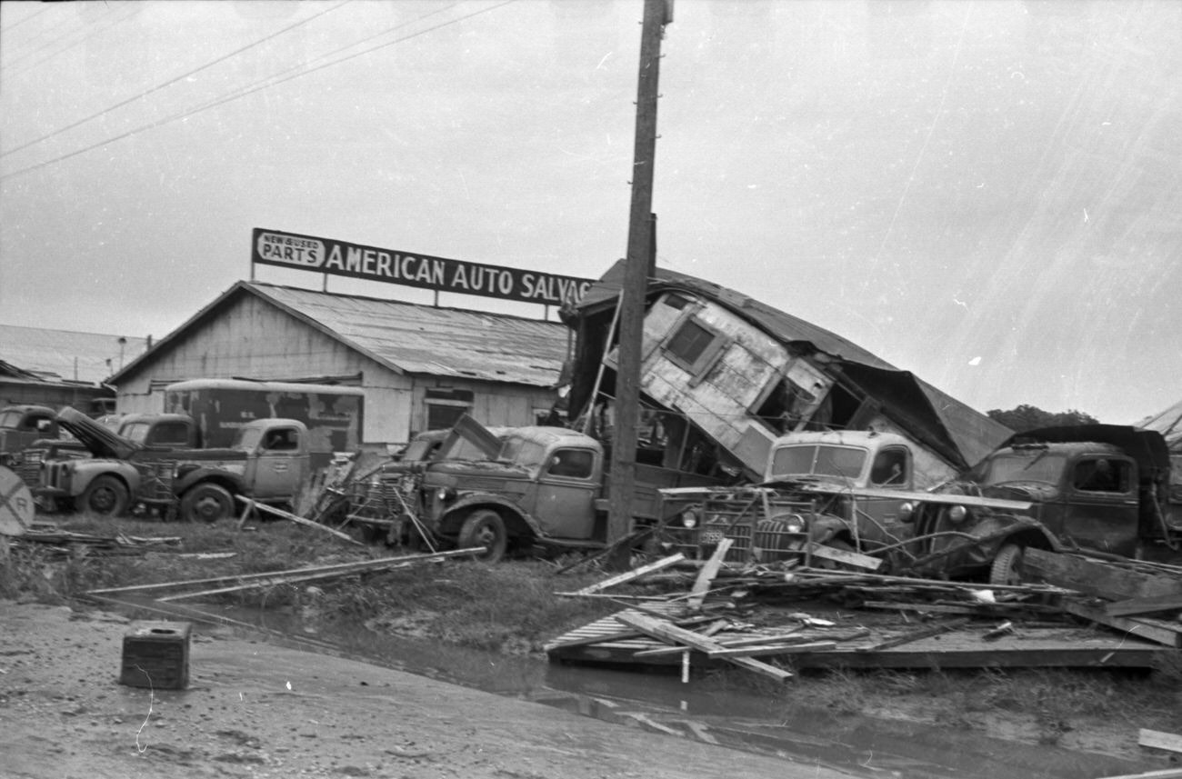 #14 Flood scenes of commercial and residential buildings, 1949