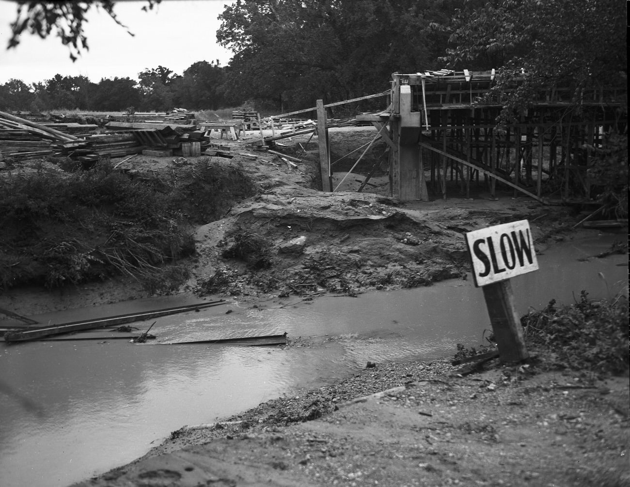 #109 Detour bridge across Live Oak Creek, 1949