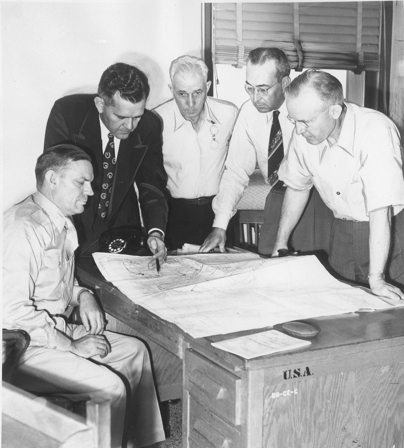 #128 Group planning repairs after the Trinity River flooding in Fort Worth, Texas.