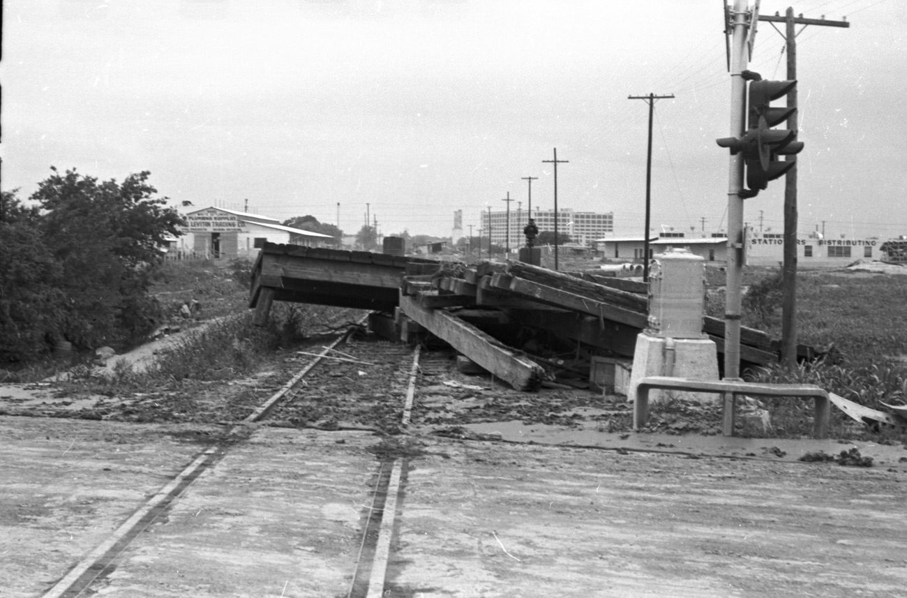 #9 Flood scenes of commercial and residential buildings, 1949