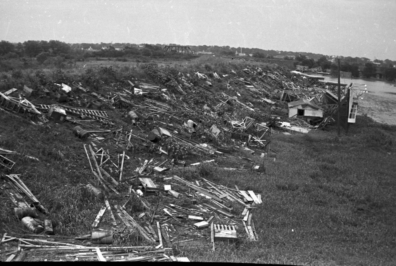 #53 Flood scenes of commercial and residential buildings, 1949