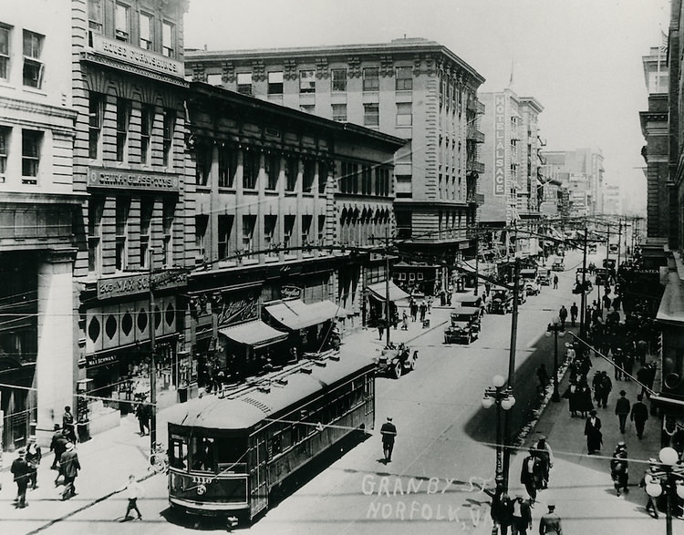 #16 Granby Street looking North from City Hall Avenue, 1923