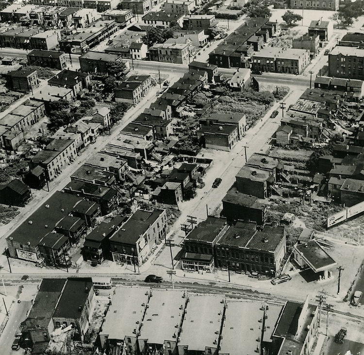 #102 Aerial view of Norfolk, 1940s