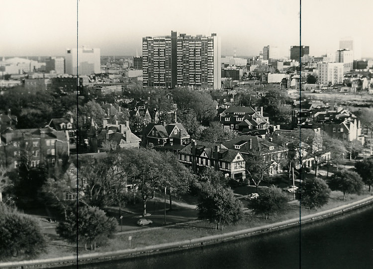 #133 Redevelopment.E Ghent South. View looking South.Downtown & Norfolk Scope in distance, 1940s