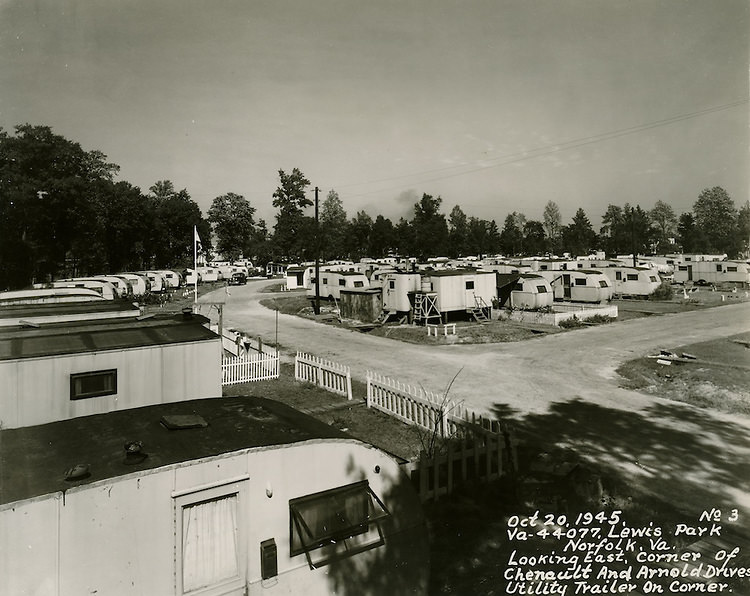 #94 Looking East, Corner of Chenault and Arnold Drives.Utility Trailer on corner, 1945