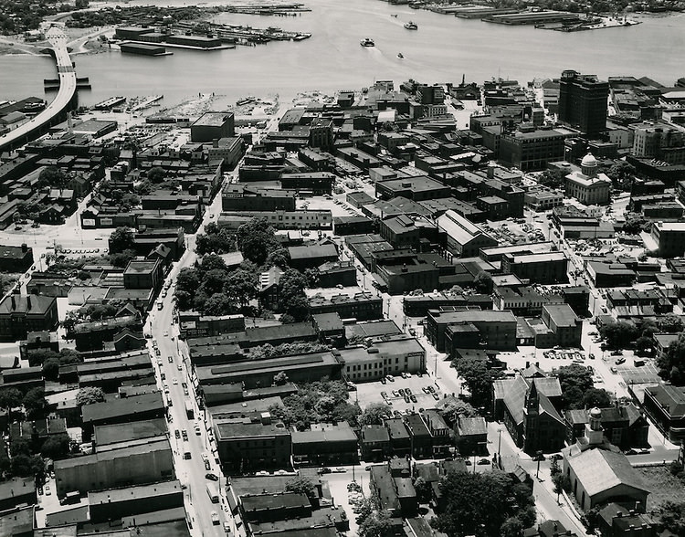 #61 Downtown South (R-9). Looking South to Waterfront, 1953