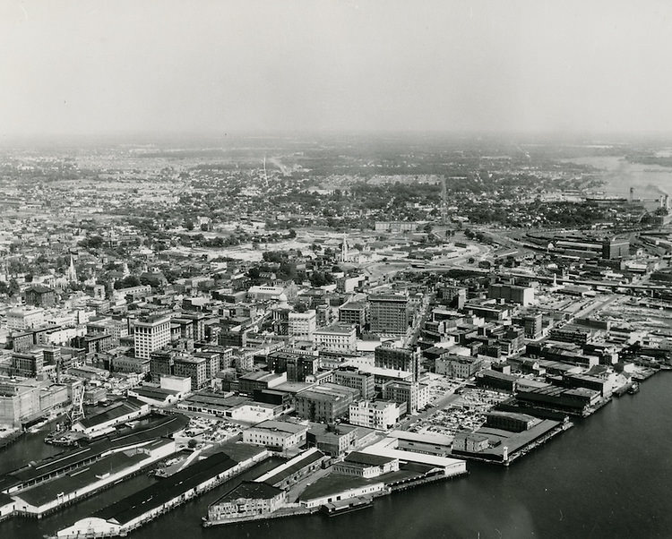 #117 View looking Northeast at Downtown Norfolk, 1960s