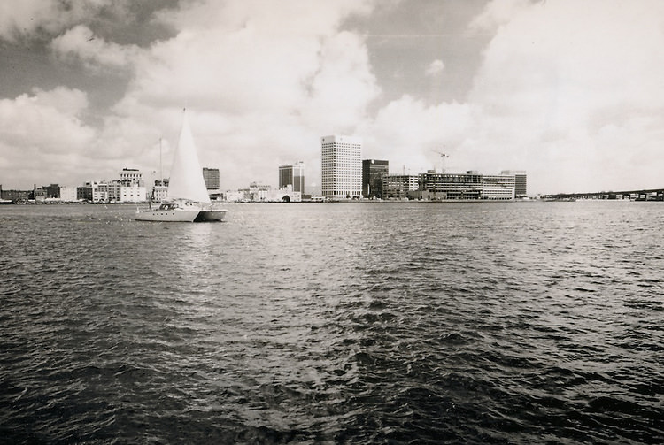 #81 Norfolk skyline from Elizabeth River – 1960s