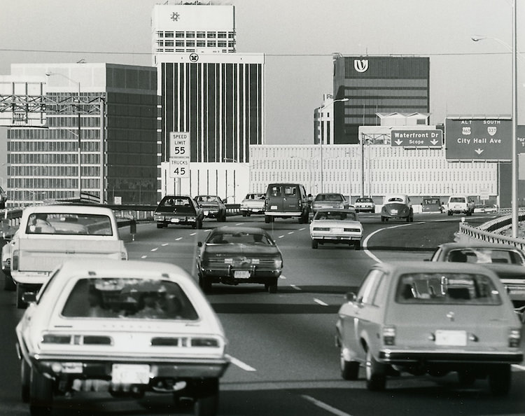 #41 Norfolk Skyline from highway, 1970s