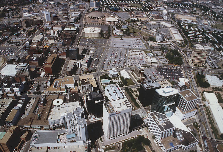 #6 Aerial view Downtown Norfolk, 1980s