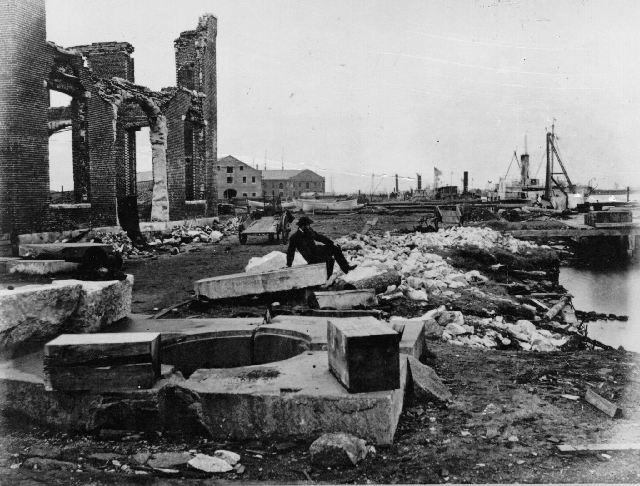 #5 The ruins of Norfolk Navy Yard in Virginia, 1870s