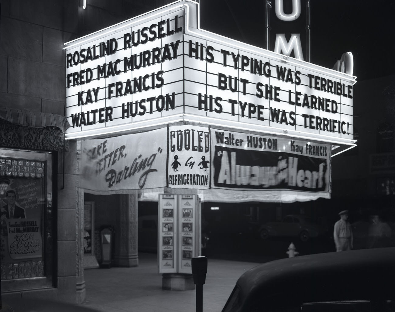 #9 Orpheum Theatre Marquee at Night, 1942