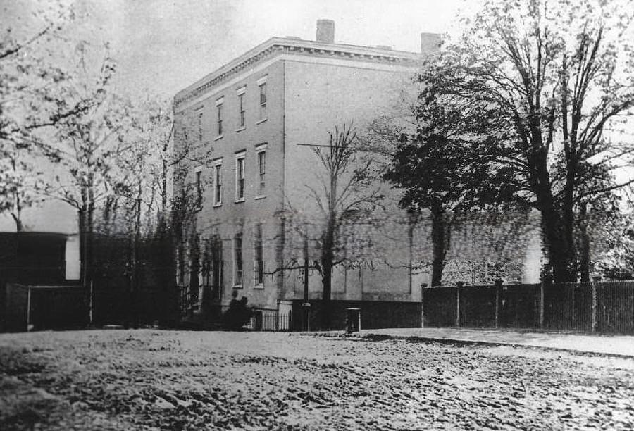 #61 Exterior view of the state capitol during its construction, 1870