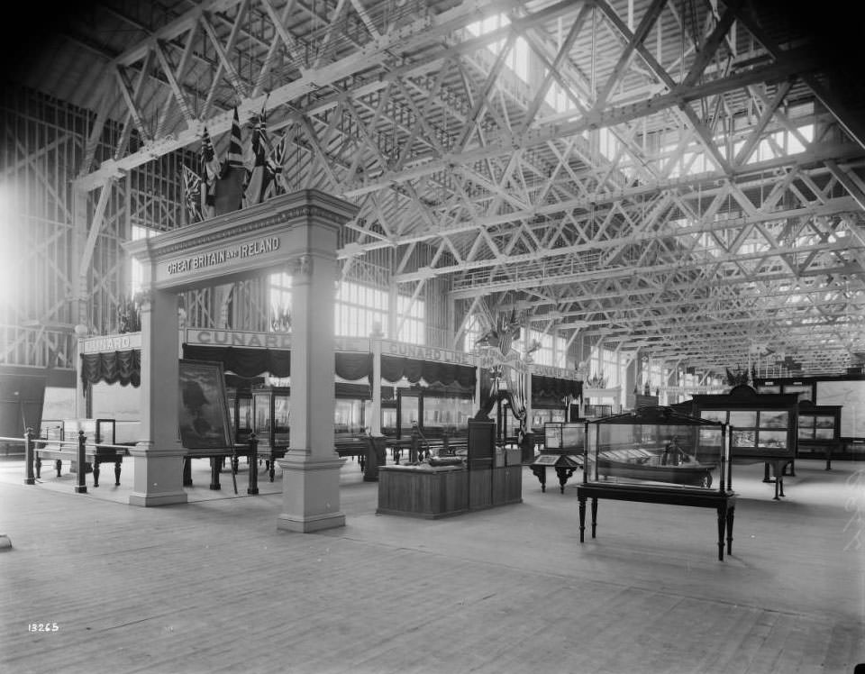 #113 The Cunard Steamship Company showed models of its ships in Britain’s section of the Transportation building at the Louisiana Purchase Exposition, 1904