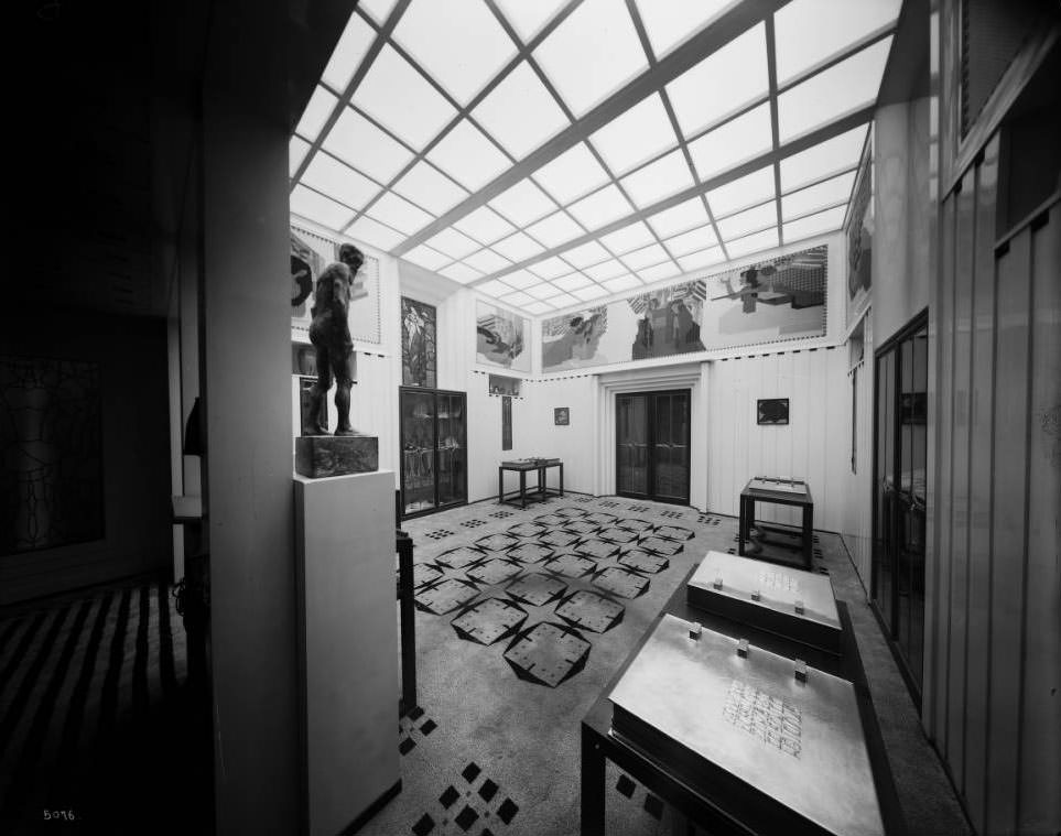 #117 View of a room in the Austrian pavilion at the Louisiana Purchase Exposition the 1904 World’s Fair.