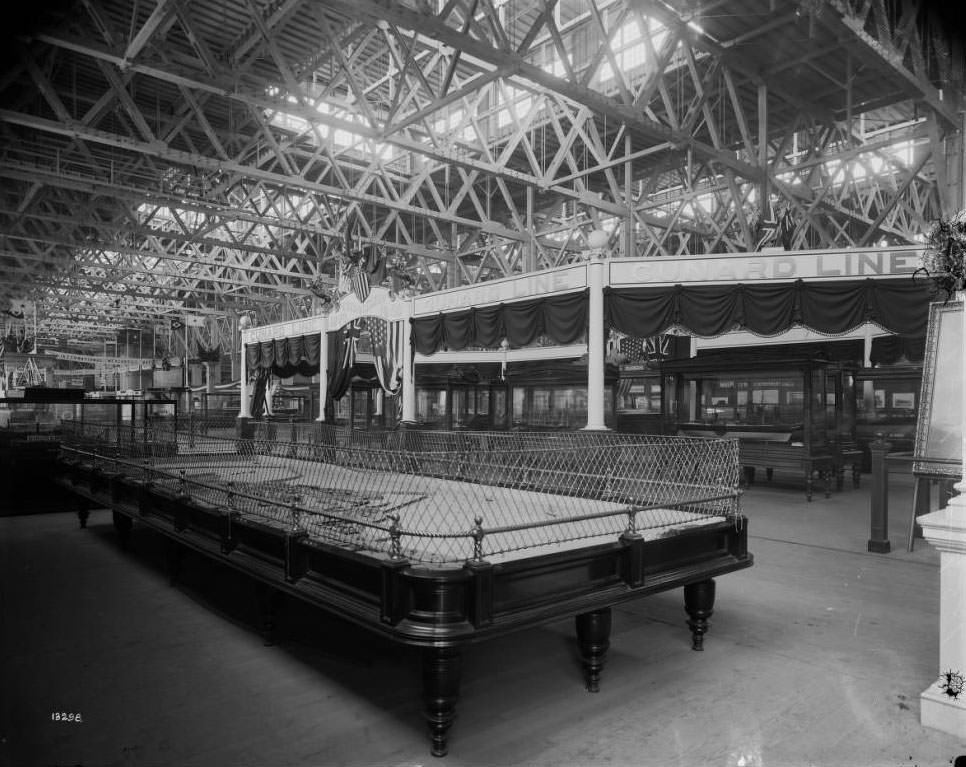 #133 The Cunard Steamship Company showed models of its ships in Britain’s section of the Transportation building at the Louisiana Purchase Exposition, 1904