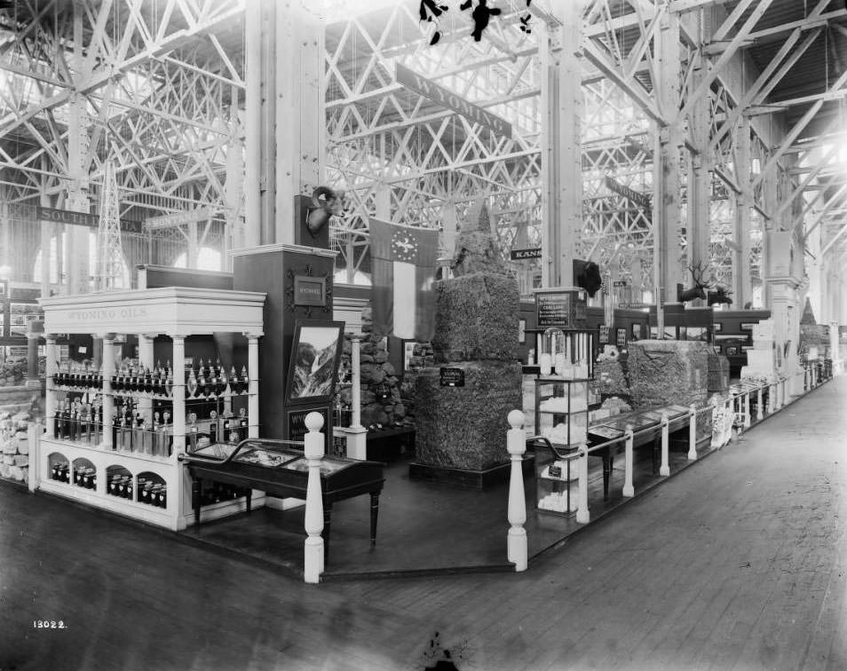 #135 Wyoming’s mineral resources were on display in the Palace of Mines and Metallurgy at the Louisiana Purchase Exposition, 1904