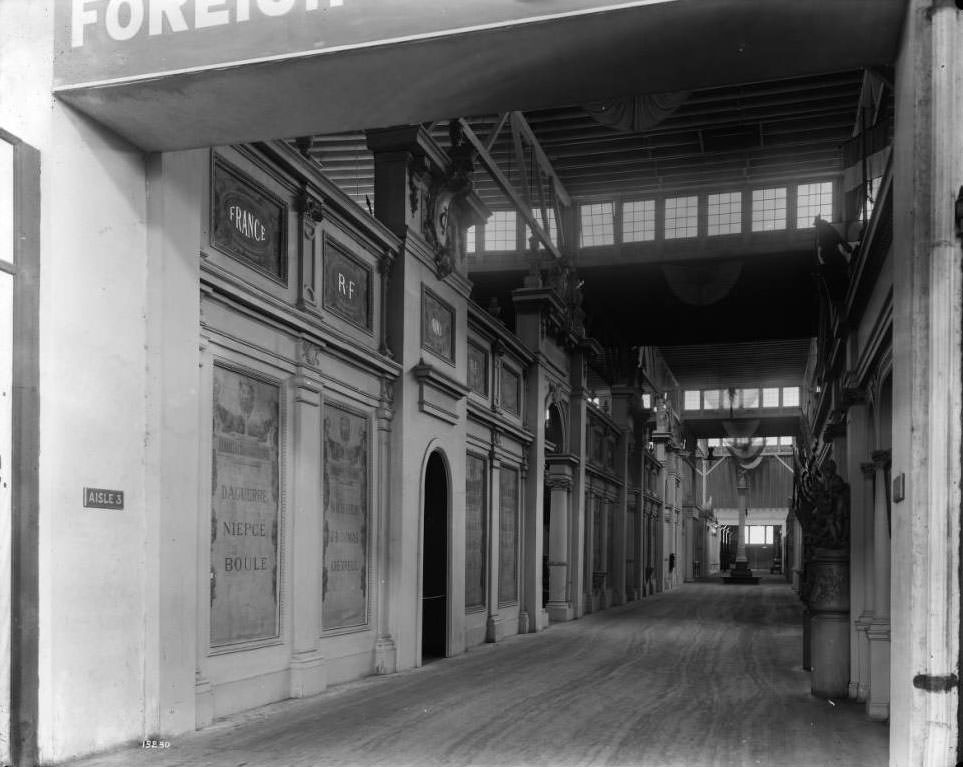 #140 Entrance to French educational exhibits in the Palace of Education and Social Economy at the Louisiana Purchase Exposition, 1904