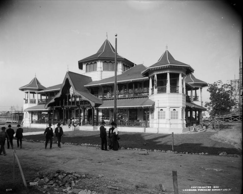 #160 Ceylon’s building for the 1904 World’s Fair.