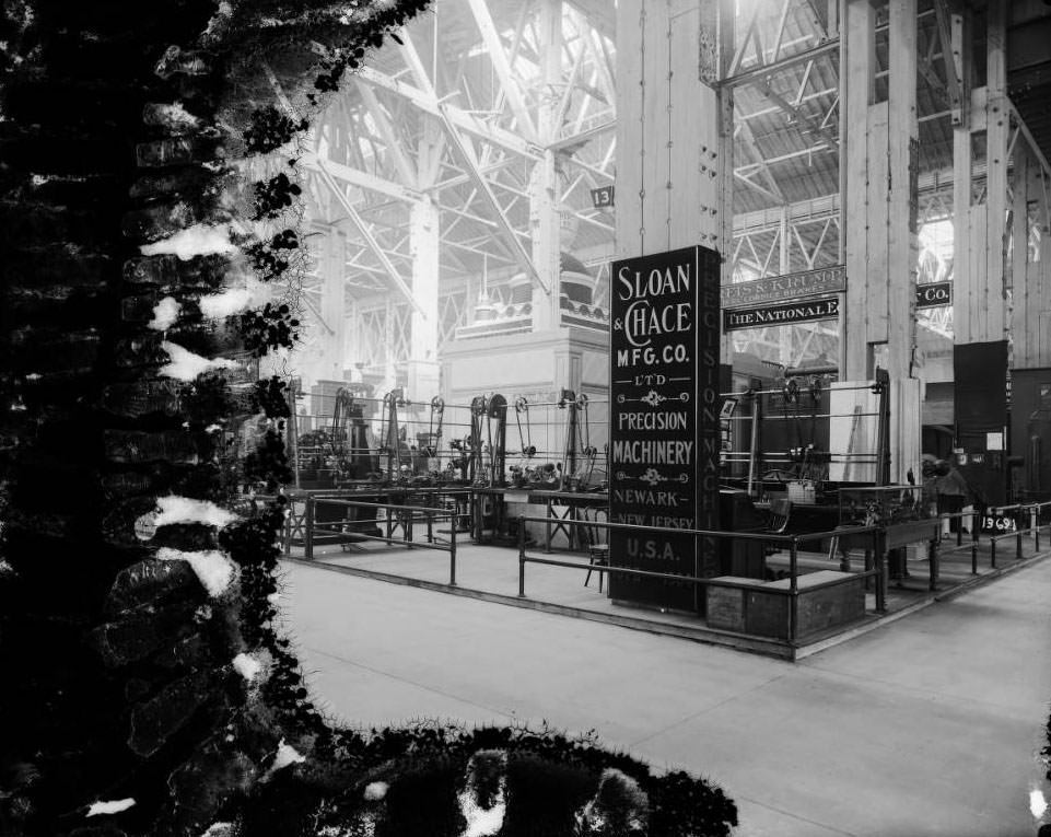 #194 Sloan & Chace Mfg. Co. exhibit in the Palace of Machinery, 1904