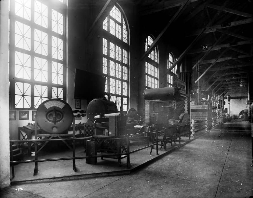 #198 Aultman & Taylor Machinery Company exhibit in the Steam, Gas and Fuels building, 1904