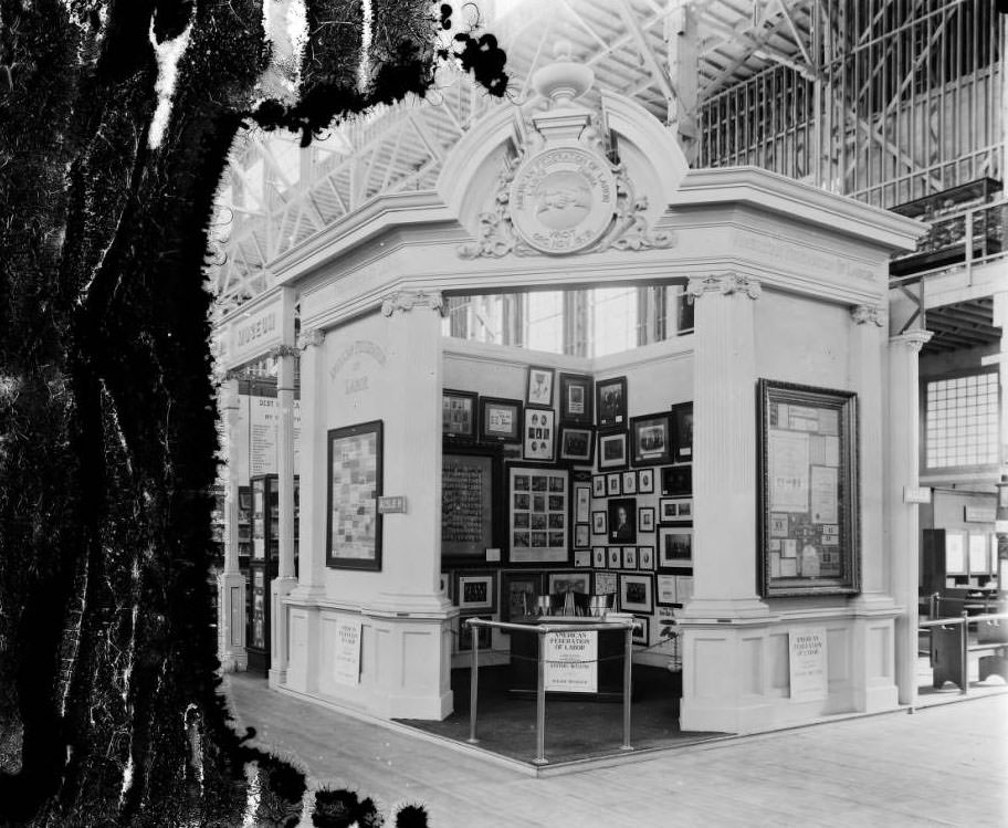 #201 American Federation of Labor exhibit in the Palace of Education and Social Economy, 1904
