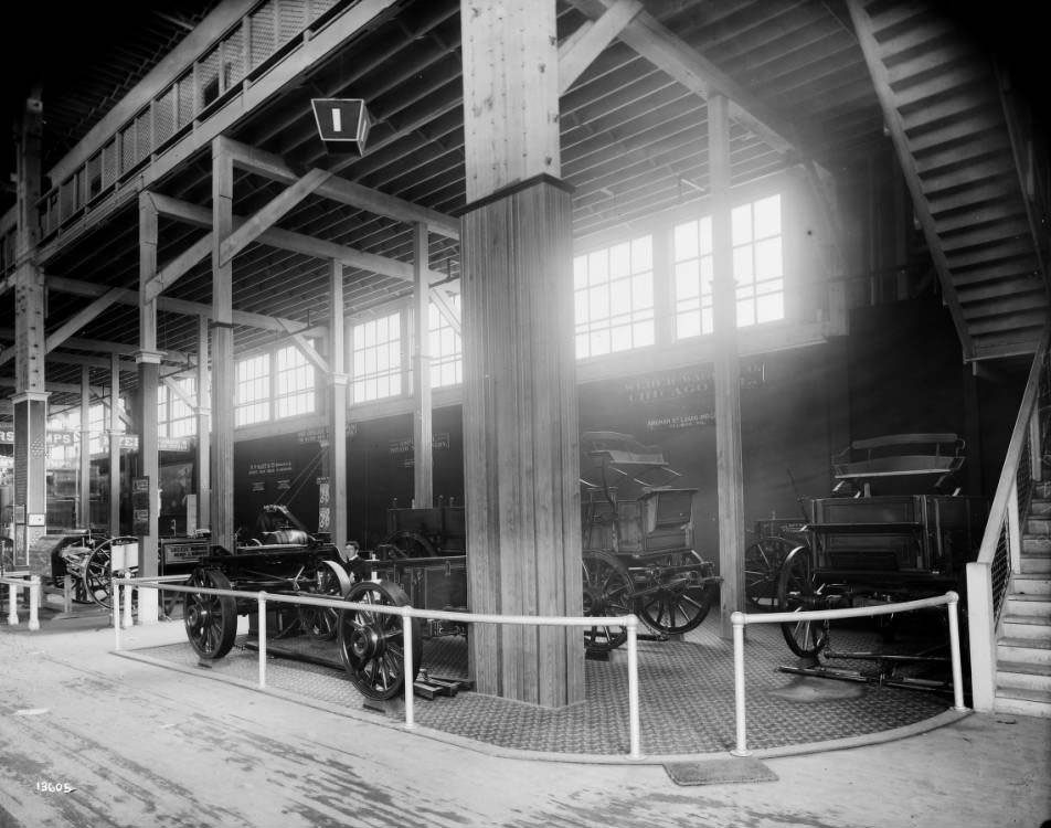 #205 Weber Wagon exhibit in the Palace of Agriculture, 1904