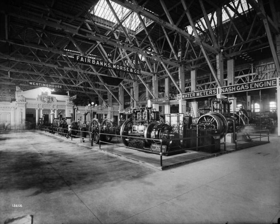 #206 Fairbanks, Morse & Co. exhibit in the Palace of Machinery, 1904