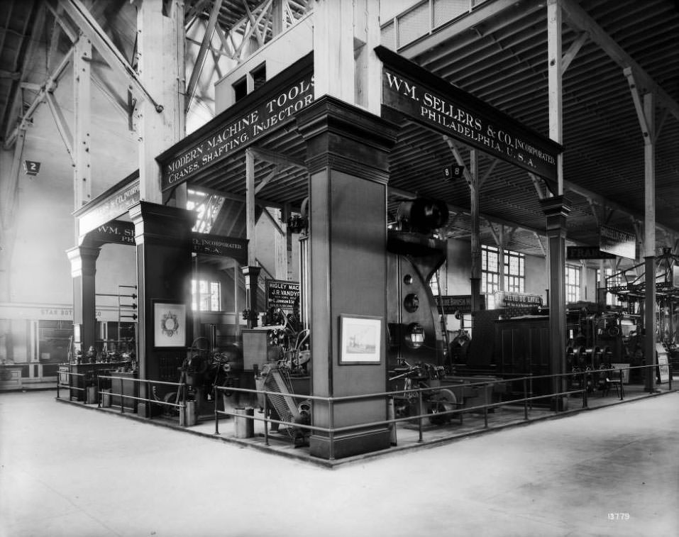#207 Wm. Sellers & Co. exhibit in the Palace of Machinery, 1904
