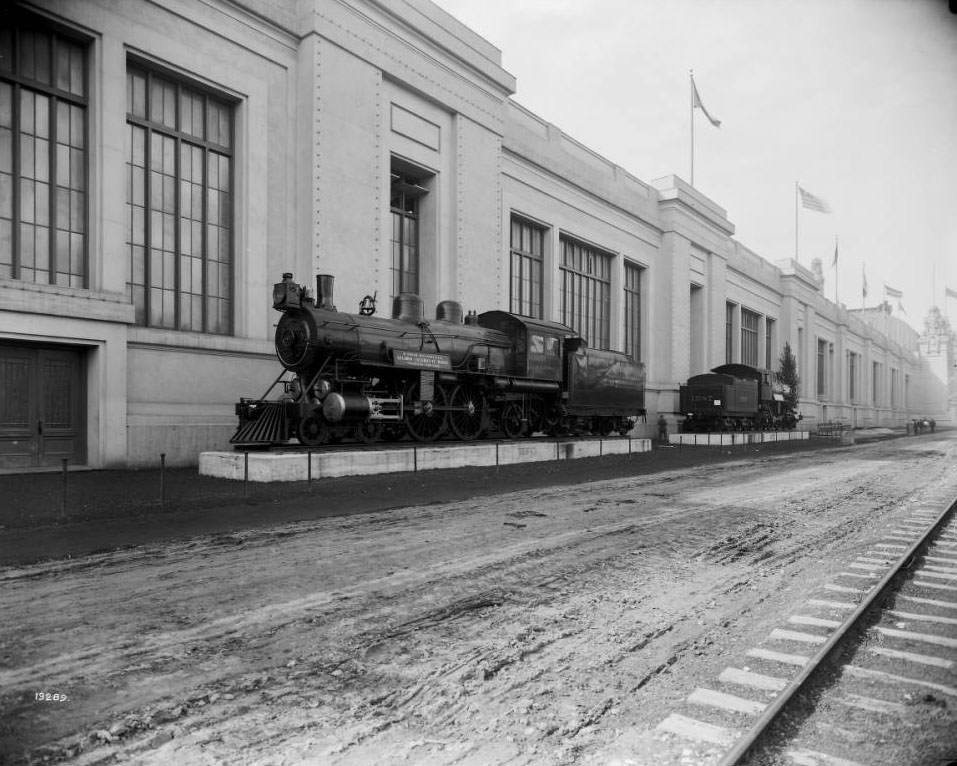 #217 Baldwin Locomotive exhibit outside the Palace of Transportation, 1904