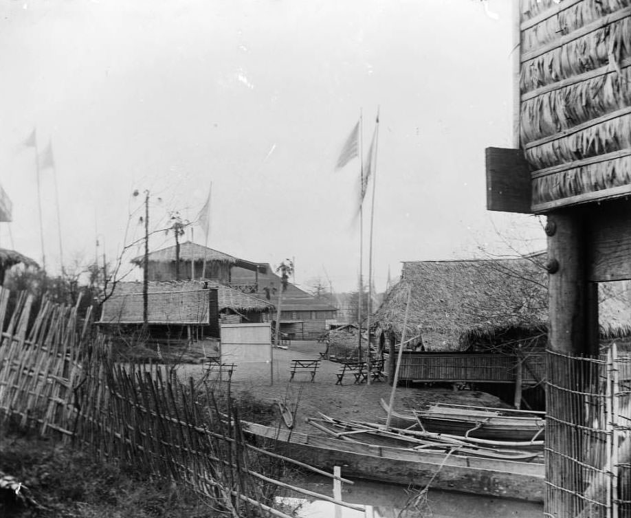 #81 A view of the Moro village, part of the Philippine Exposition at the Louisiana Purchase Exposition, 1904