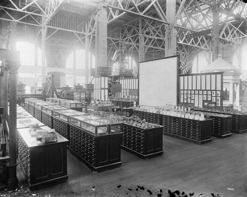 #96 The Texas exhibit in the Palace of Mines and Metallurgy at the Louisiana Purchase Exposition, 1904