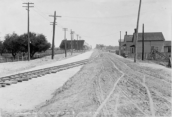 #3 Danforth looking east from Pape, 1910s