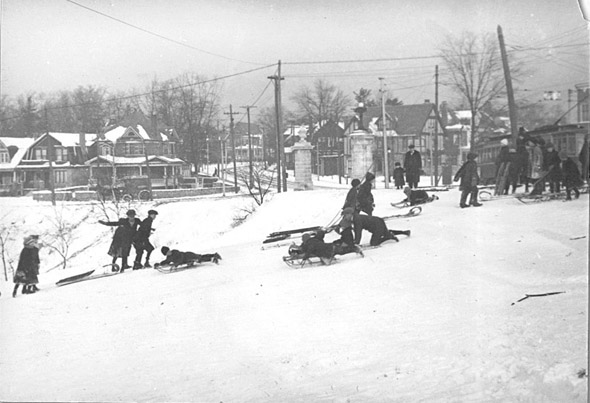 #57 Tobogganing in High Park, 1910s