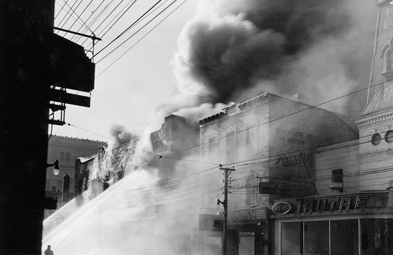 #120 Fire at Lyons Furniture Store, 1940s