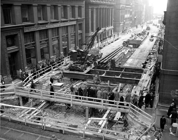 #143 Construction on King Street, 1950s