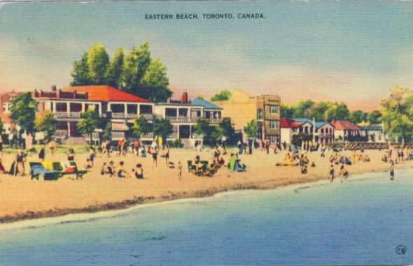 #161 An old postcard of the Beaches, 1950s