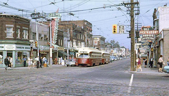 #71 Looking east on Bloor from Lansdowne1966