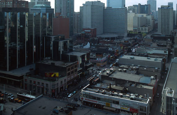 #28 The view up Yonge from Dundas.1990s
