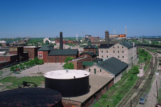 #66 Looking east across the Distillery from Parliament.1990s