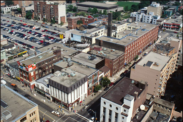 #33 Aerial view near Queen and Church.1990s