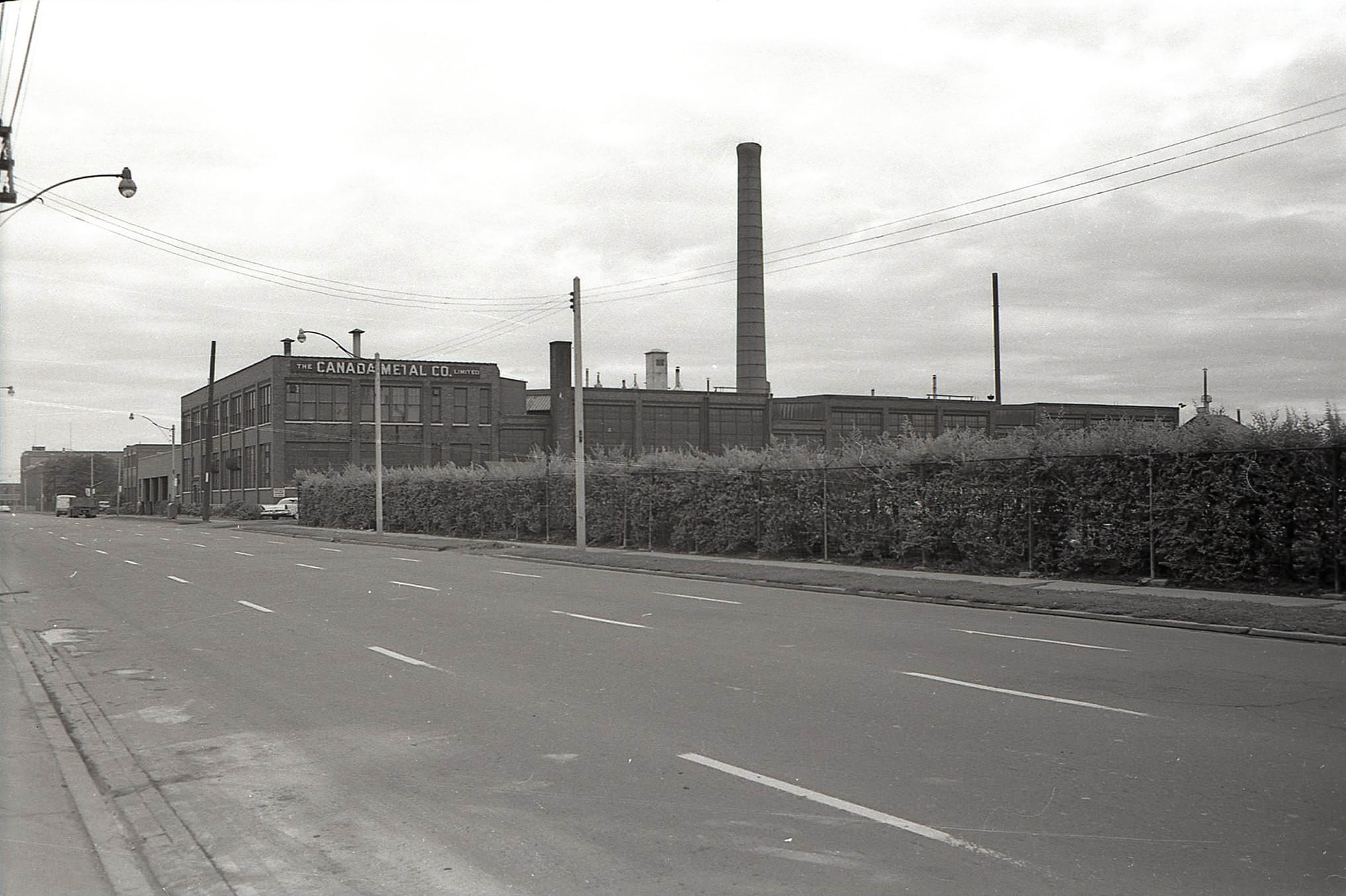 #156 The Canada Metal Company, 721 Eastern Avenue, 1960s. View looking east towards Leslie Street.