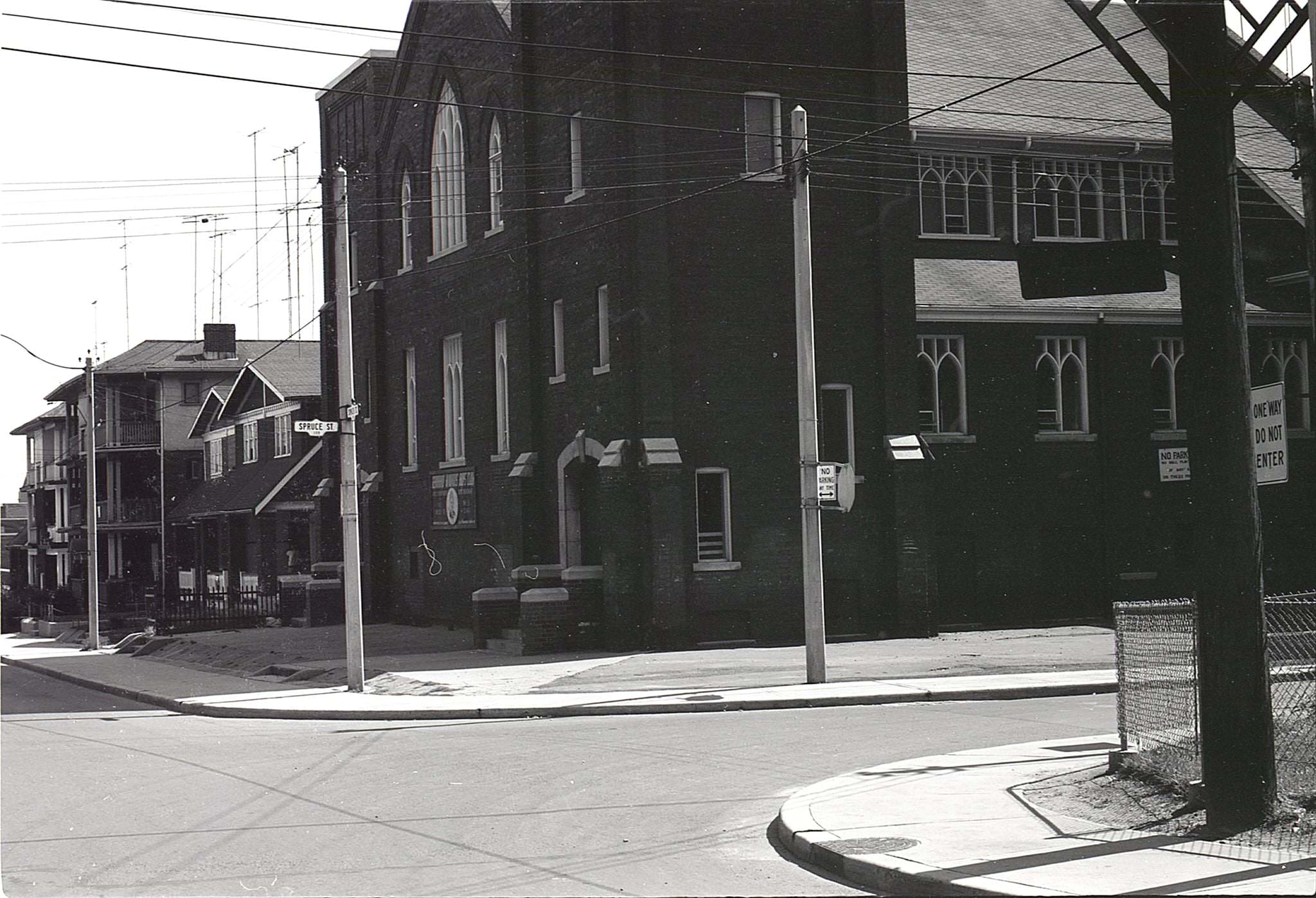#164 South west corner of Spruce and Sumach, 1963.