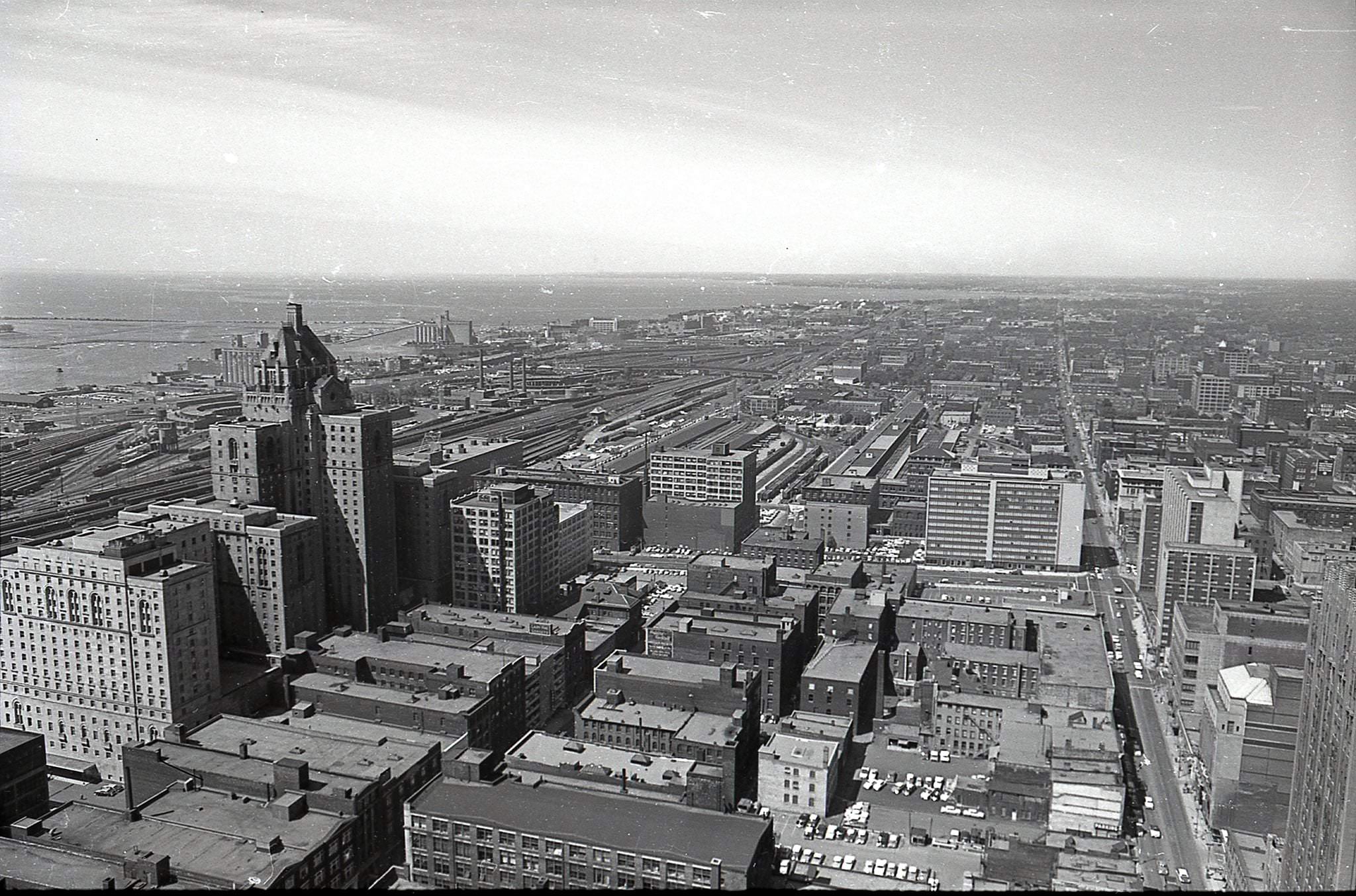 #176 Early 1960s view looking west from the Canadian Bank of Commerce Building.