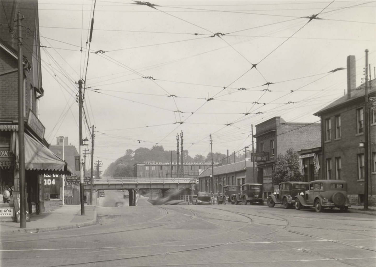 #86 View looking north on Bathurst St. from Dupont St., 1929.