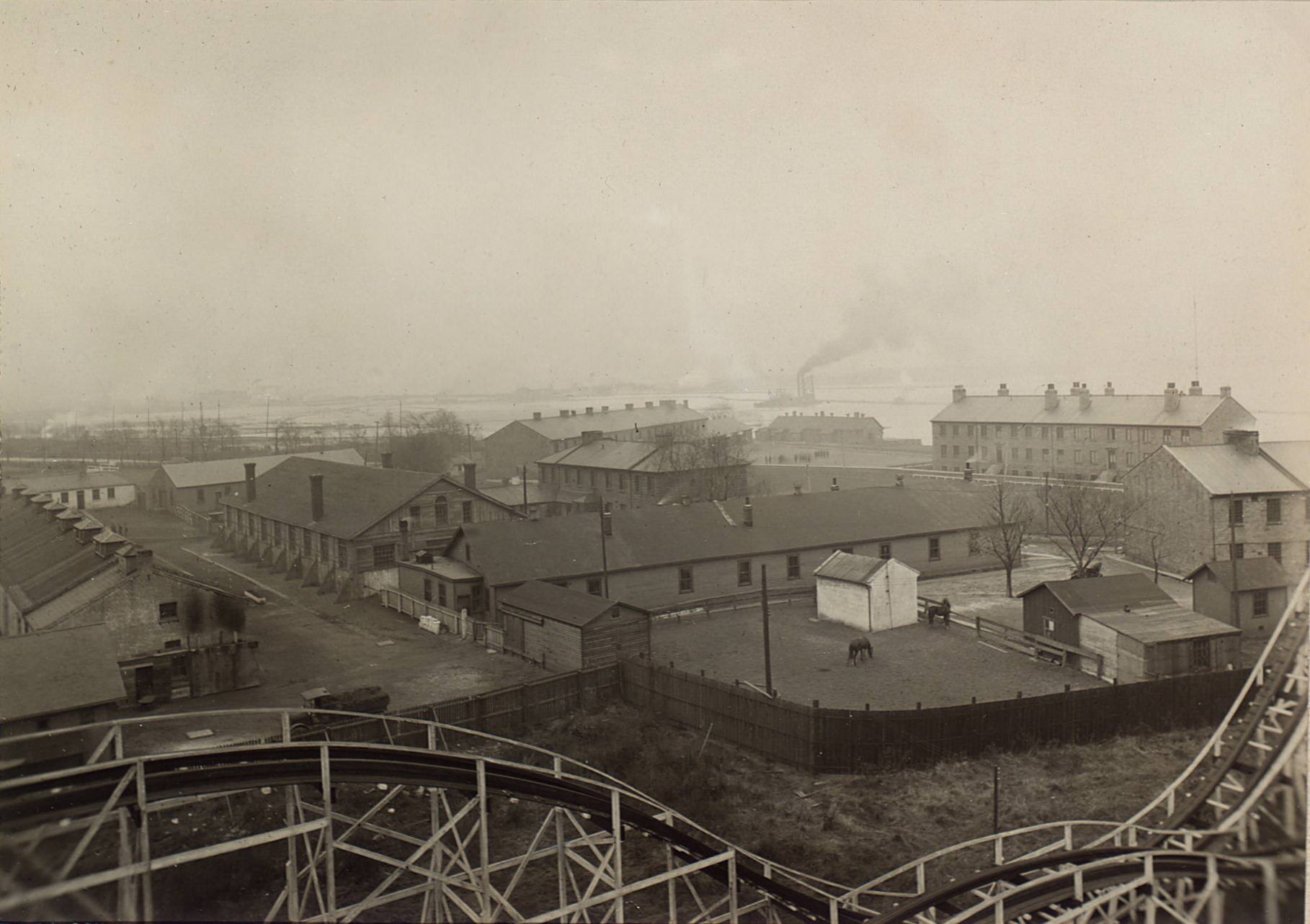 #88 View of part of Stanley Barracks from top of ride at the C.N.E., 1923.