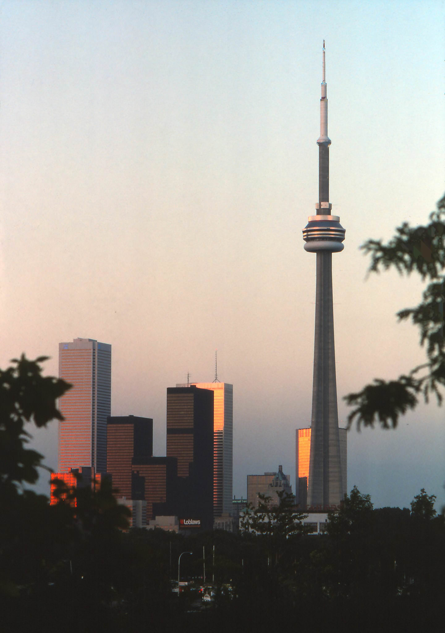 #151 Uncluttered Toronto Skyline from Ontario Place, 1970s.
