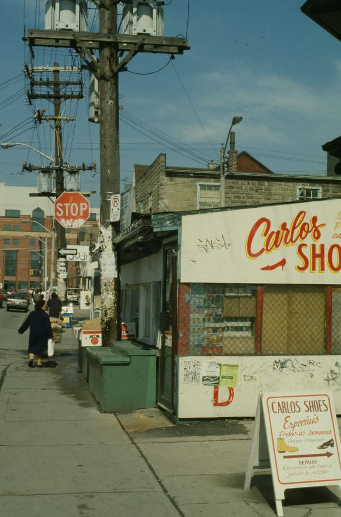 #67 Looking north on Augusta Ave. to College St., 1980s