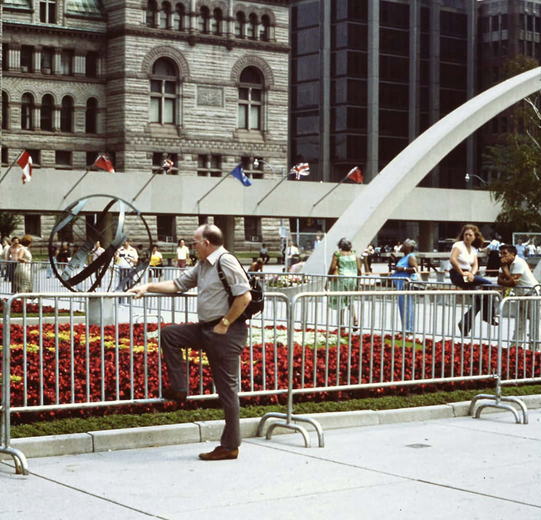#19 Dad at Nathan Phillips Square, probably mid 1970s