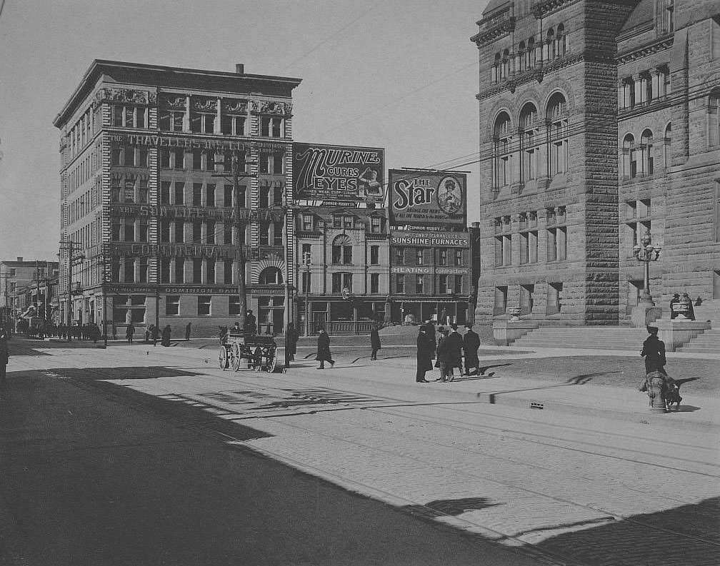 #55 Looking northwest towards Bay & Queen, 1906